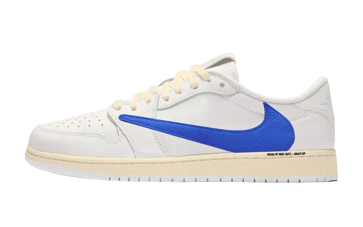 TRAVIS SCOTT X FRAGMENT AIR JORDAN 1 LOW SAIL / MILITARY BLUE