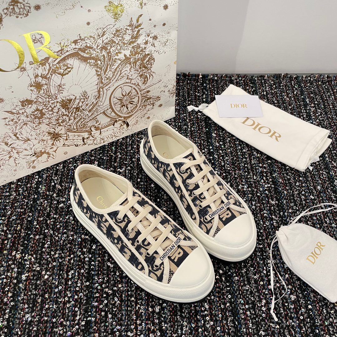 Christian Dior Sneakers Women Fabric blue