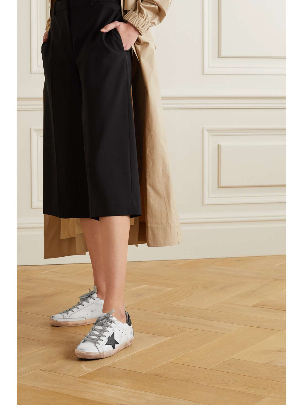 GOLDEN GOOSE Superstar distressed leather sneakers