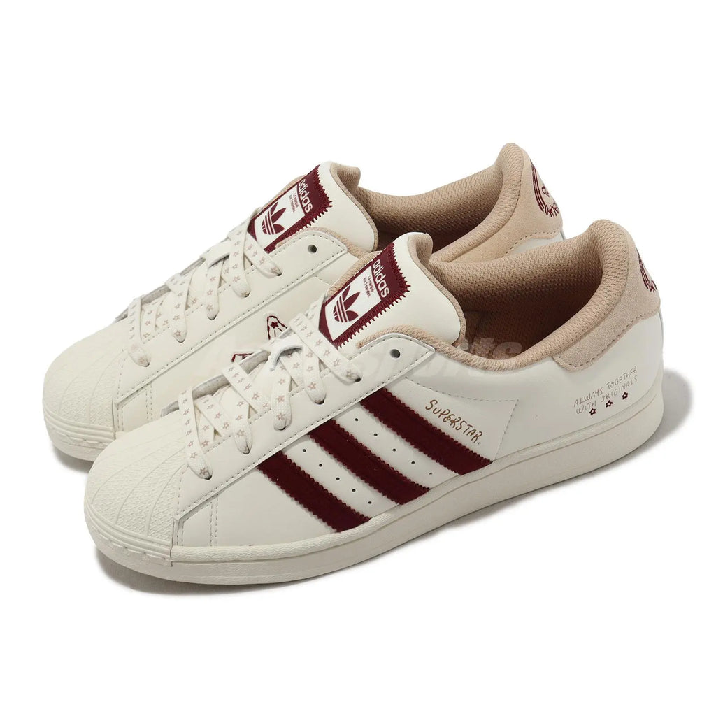 N372O Adidas Originals x YU NAGABA Superstar Blanco Borgoña BEIGE VINO