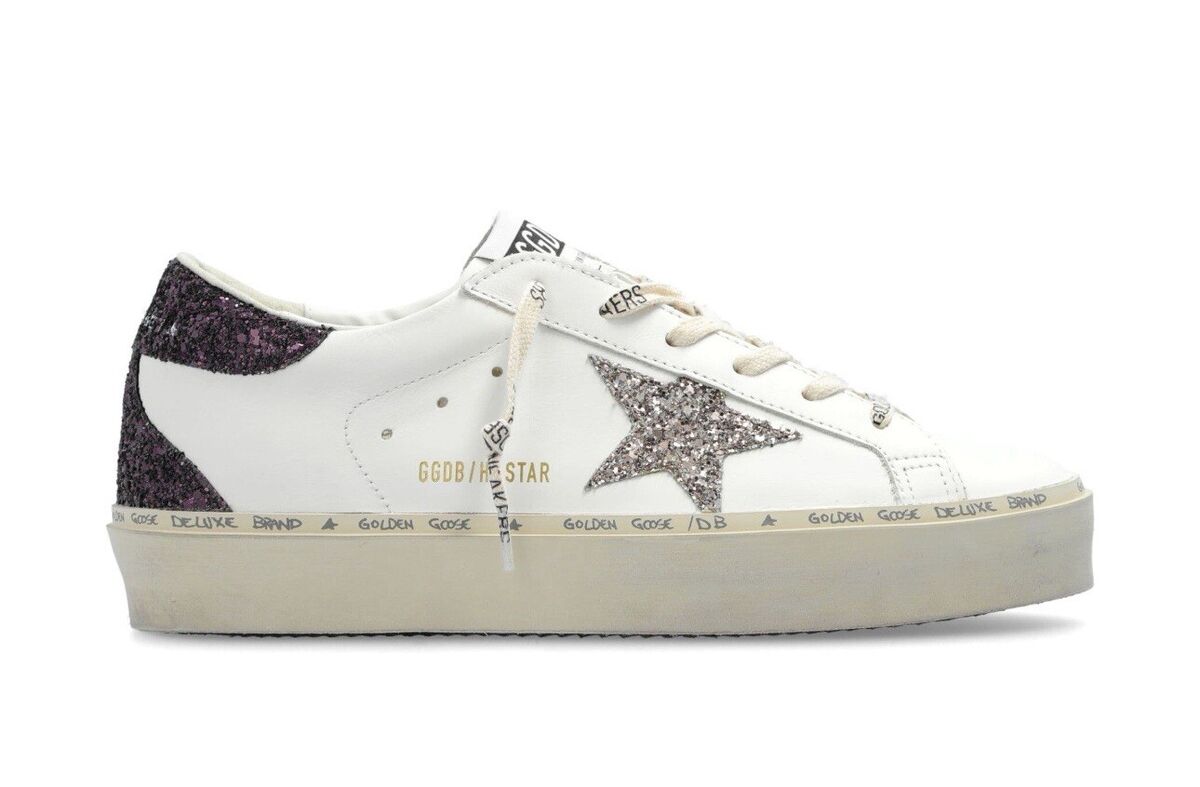Golden Goose Hi Star Sneaker White, Purple NIB Auth
