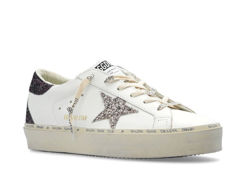 Golden Goose Hi Star Sneaker White, Purple NIB Auth