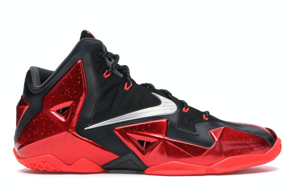 N372O Nike LeBron 11 'Away' Negros Rojos Metálicos - Calzado de mujer y hombre