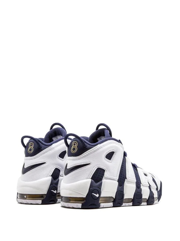 N373O Nike tenis Air More Uptempo Azul Marino Blanco