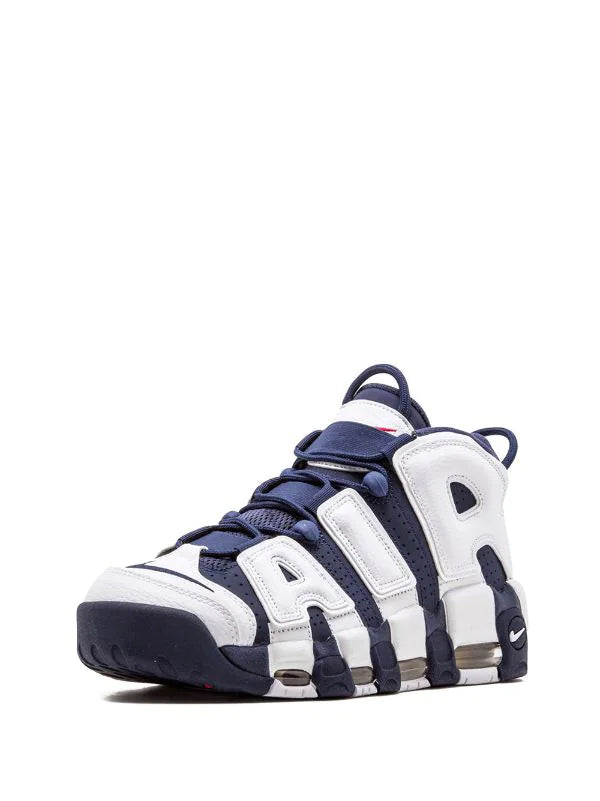 N373O Nike tenis Air More Uptempo Azul Marino Blanco