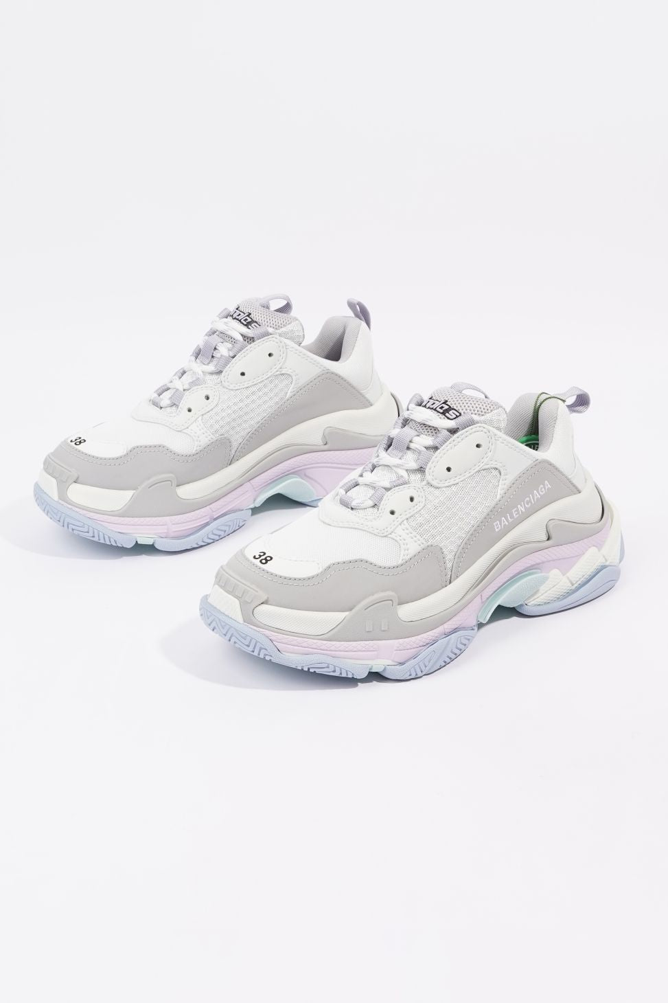 N373O BALENCIAGA WOMENS TRIPLE S PASTEL