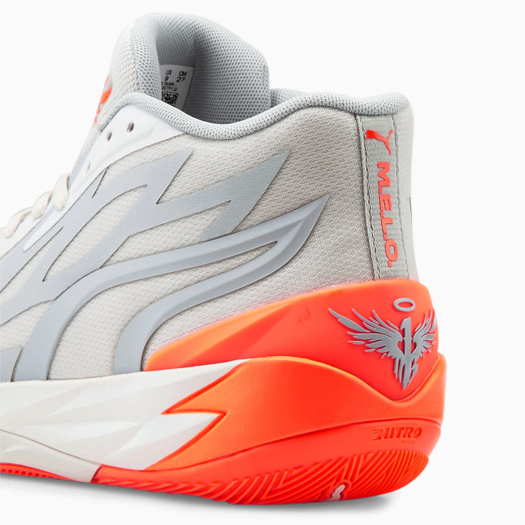 N373O PUMA MB.02 Gorangé Basketballschuhe Gris Naranja