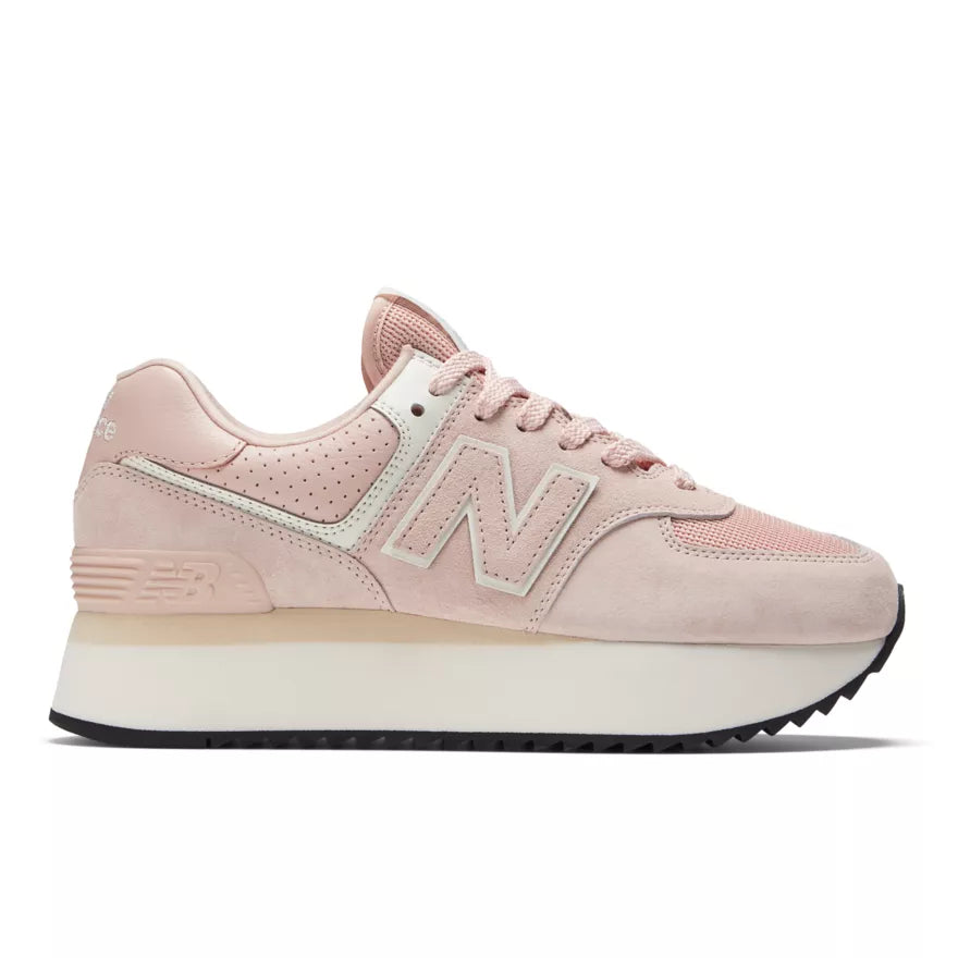 New Balance rosa gamuza plataforma