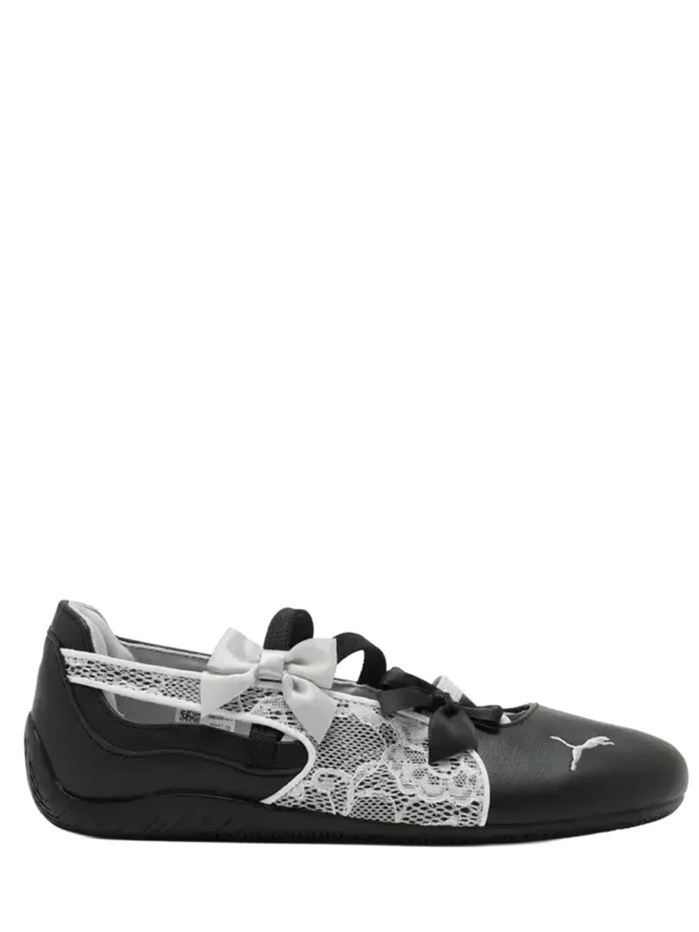 PUMA SPEEDCAT BALLET LACES BLACK WHITE WOMENS