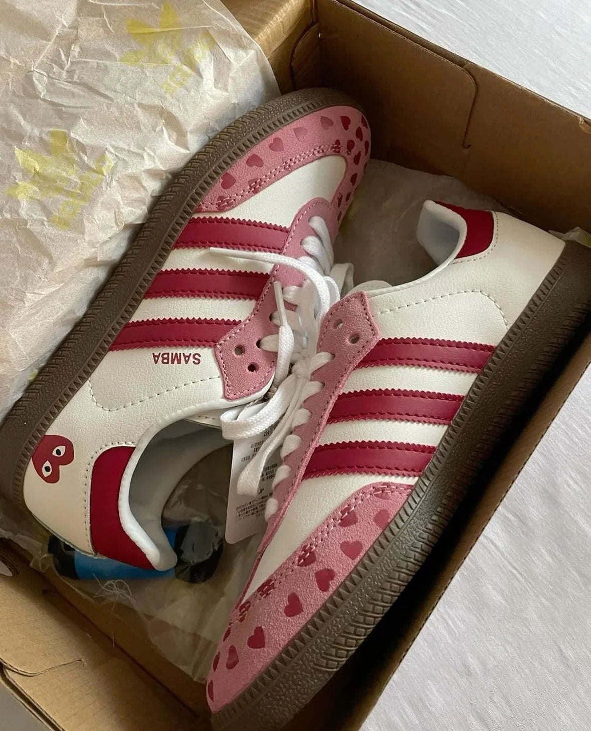 ADIDAS SAMBA X CDG PLAY SNEAKERS