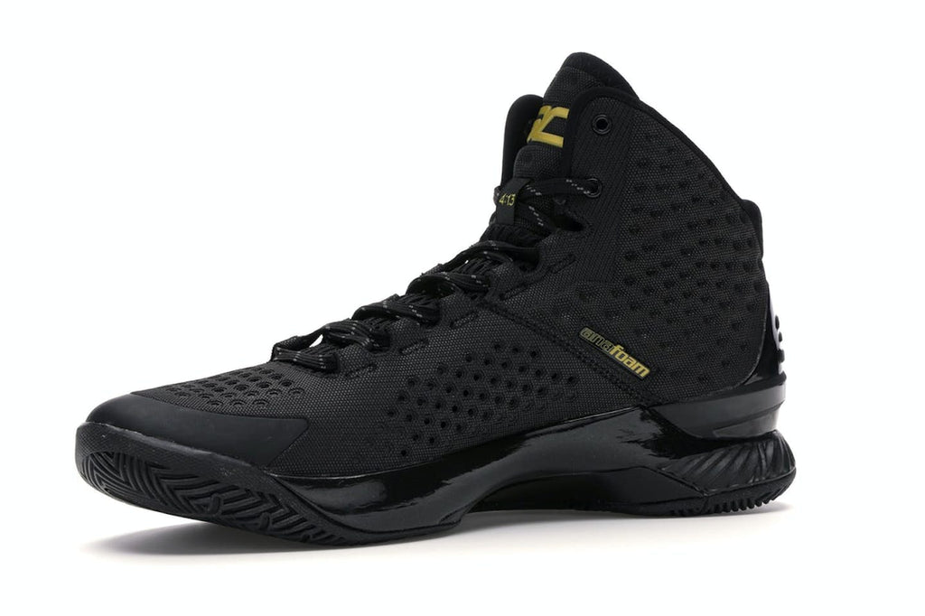 Under Armour Curry 1 Estandarte Negro y Dorado bota original