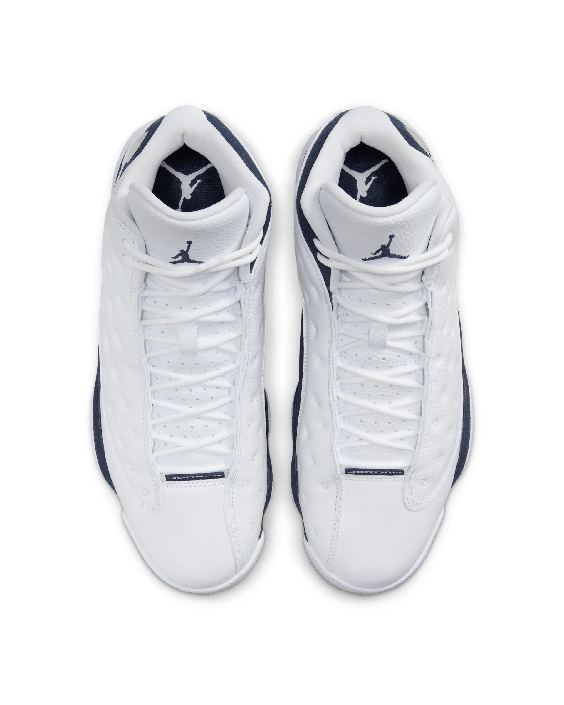 Air Jordan 13 White and Midnight Navy blanco azul marino