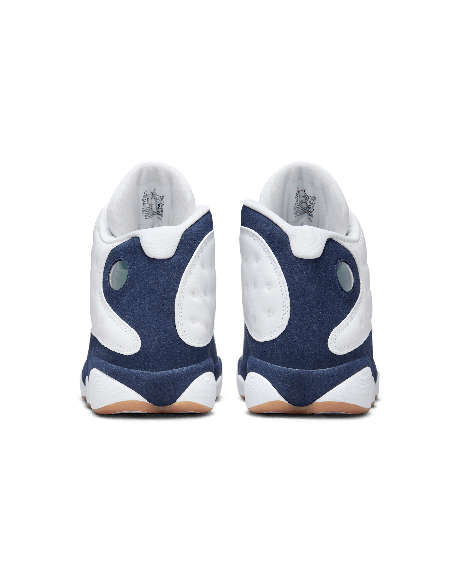Air Jordan 13 White and Midnight Navy blanco azul marino