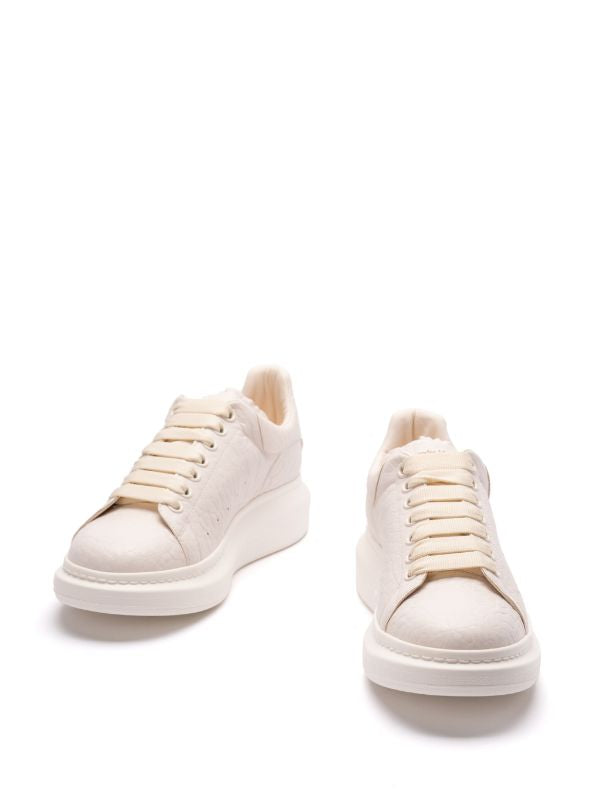 Alexander McQueen tenis Oversized beige piel borrego originales