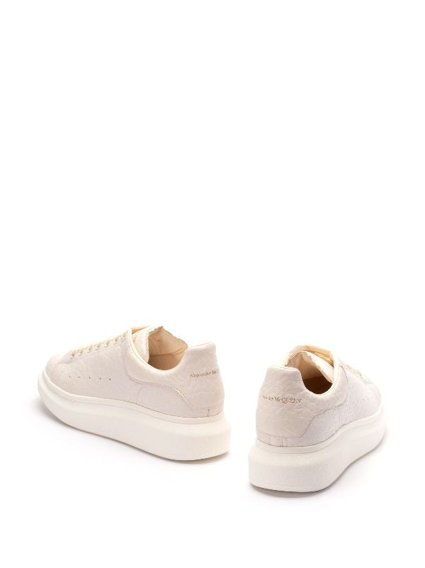 Alexander McQueen tenis Oversized beige piel borrego originales