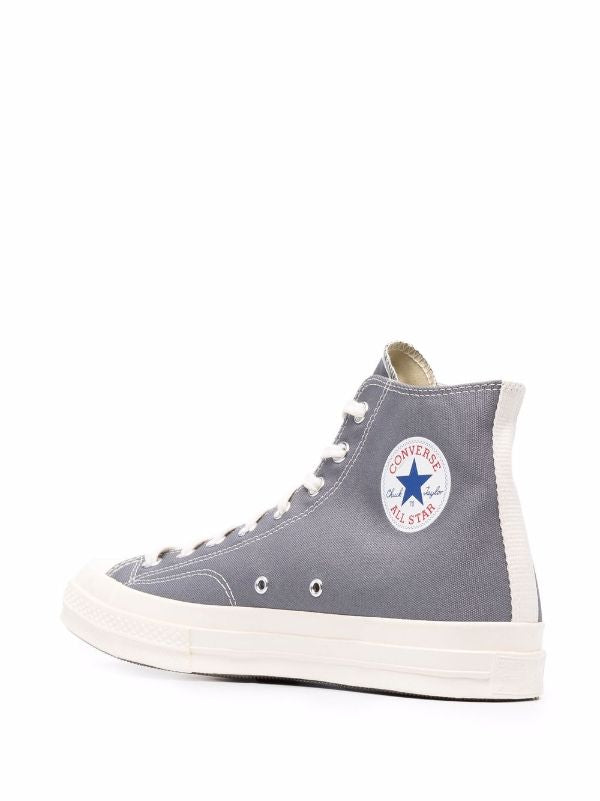 N373O Converse tenis altos de Comme Des Garçons Play x Converse Gris - Calzado de mujer y hombre