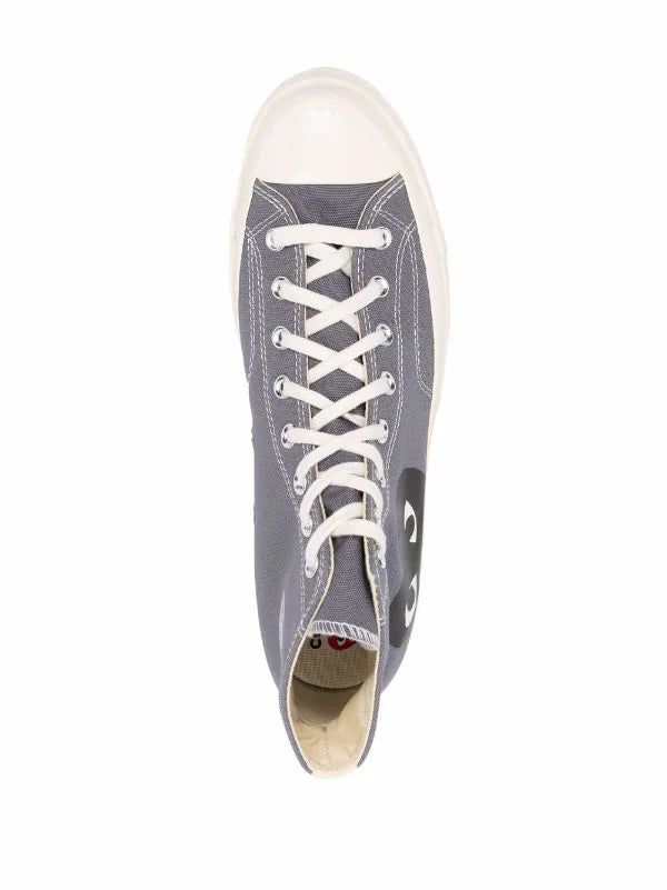 N373O Converse tenis altos de Comme Des Garçons Play x Converse Gris - Calzado de mujer y hombre