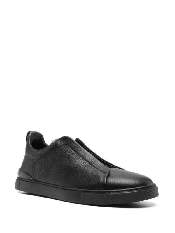 ZEGNA Tenis Triple Stitch Hombre Negro Piel - Calzado de mujer y hombre