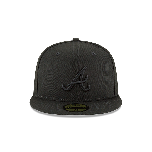 Gorra SnapBack New Era Atlanta Braves Black On Black 59FIFTY Cerrada