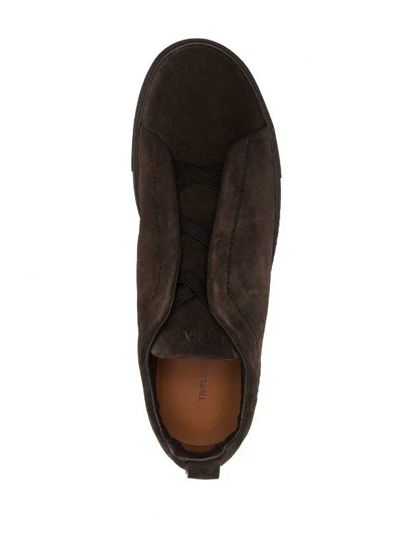 Zegna triple stitch gamuza negro