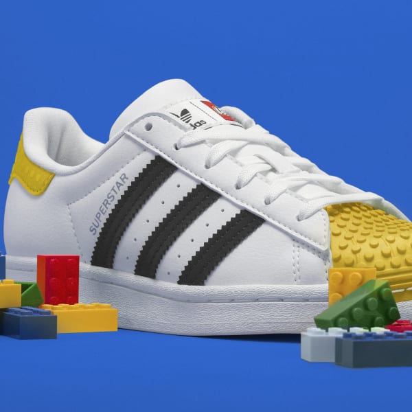 N370O Adidas Super Star Concha blanco amarillo lego - Calzado de mujer y hombre