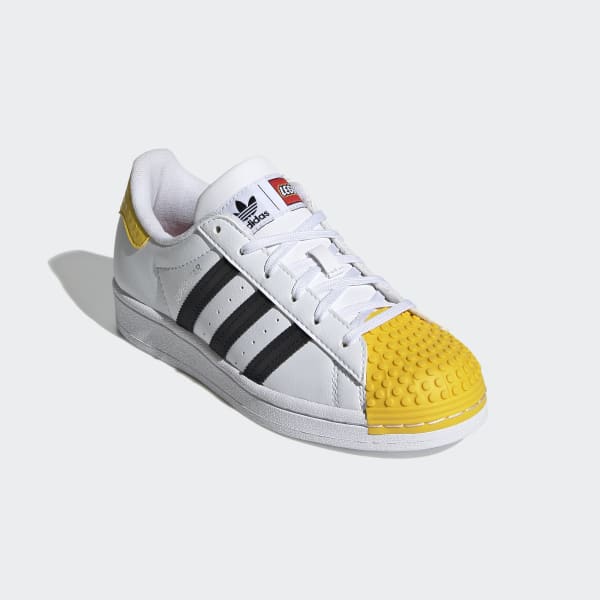 N370O Adidas Super Star Concha blanco amarillo lego - Calzado de mujer y hombre