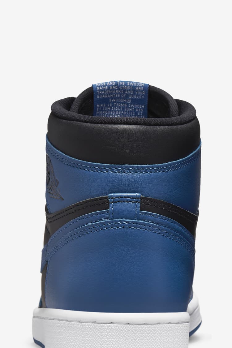 N370O Jordan 1 retro marina blue tenis de moda sneakers en piel