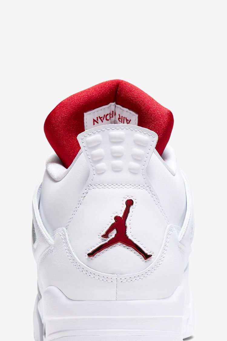 N372O air jordan retro 4 blanco rojo red metallic - Calzado de mujer y hombre