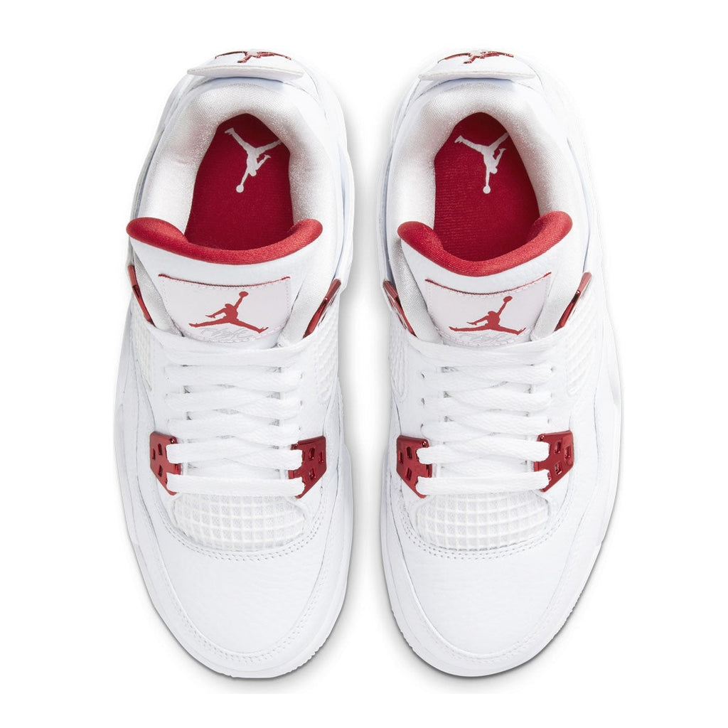 N372O air jordan retro 4 blanco rojo red metallic - Calzado de mujer y hombre