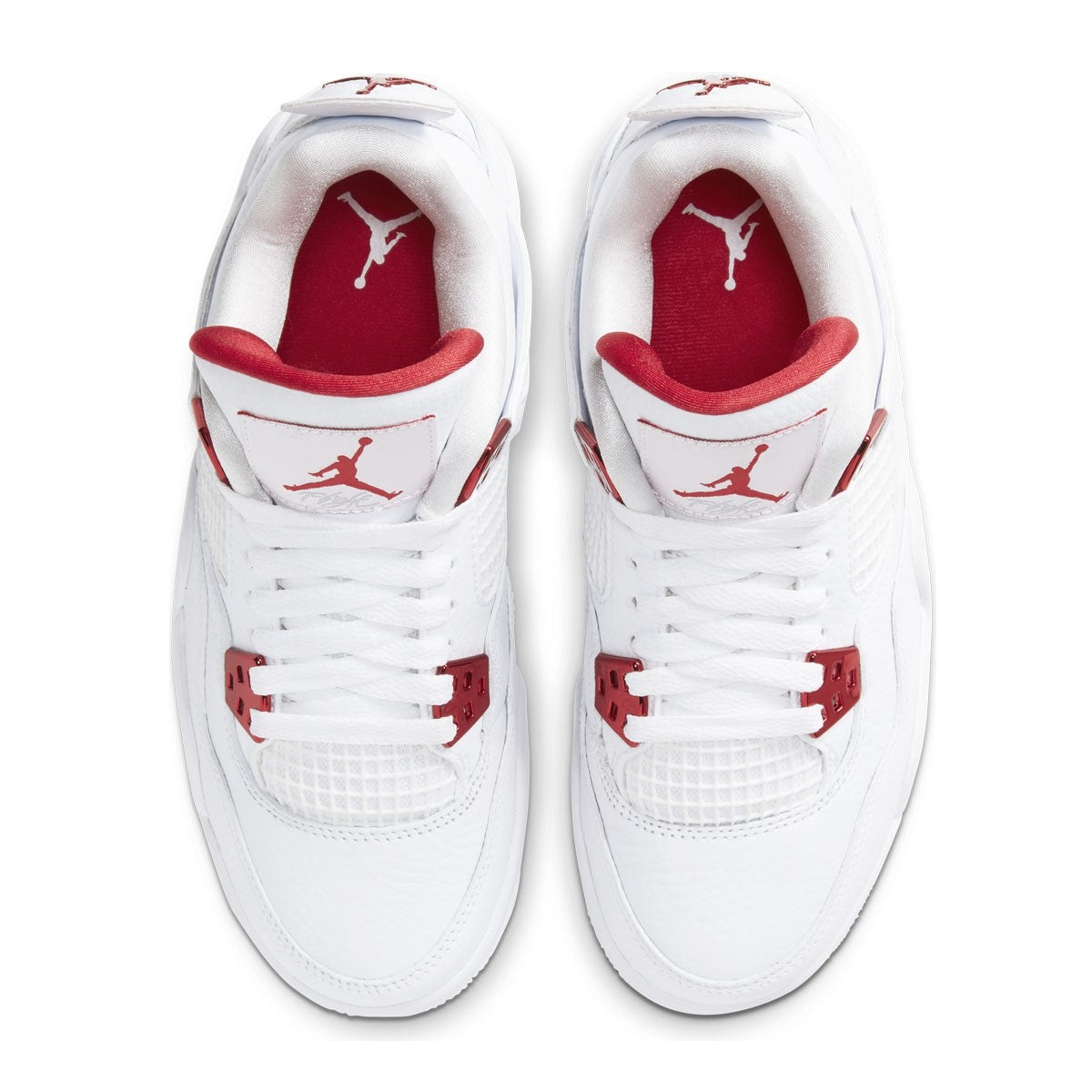 N372O air jordan retro 4 blanco rojo red metallic - Calzado de mujer y hombre