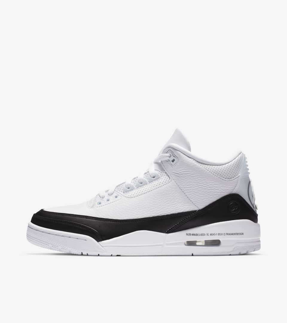 jordan 3 fragment blanco negro - Calzado de mujer y hombre