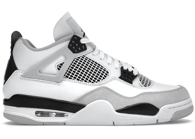 Jordan 4 military Black piel genuina