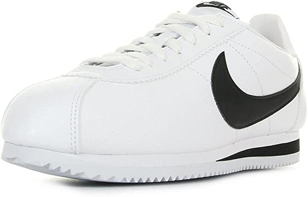 NIKE CORTEZ BLANCO NEGRO DE PIEL - Calzado de mujer y hombre