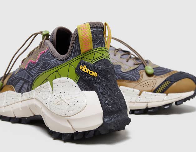 N372O Reebok Zig Kinetica II Edge Brown Green gris verde - Calzado de mujer y hombre