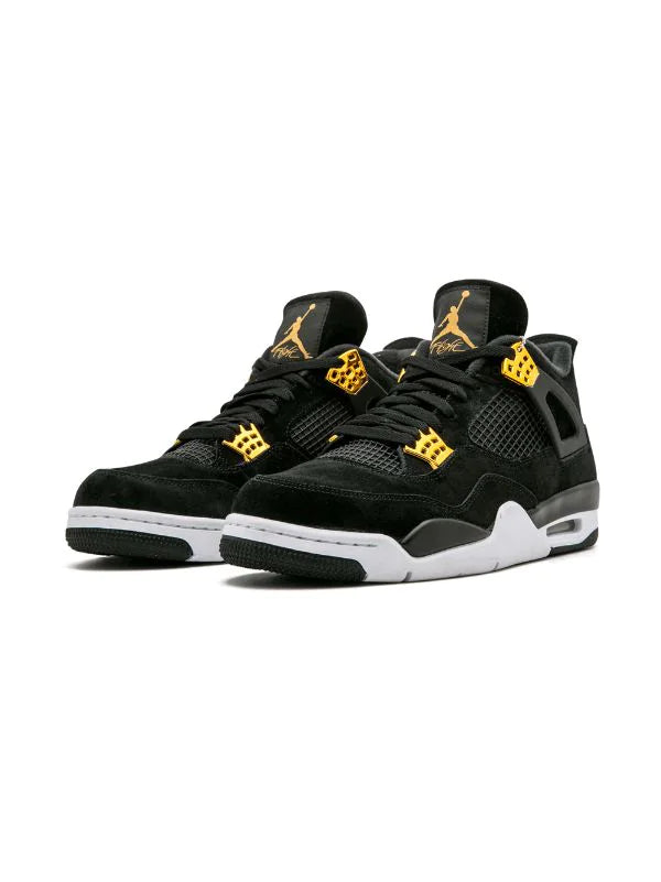 (G5) Jordan tenis Air Jordan 4 Retro Royalty negro suela blanca