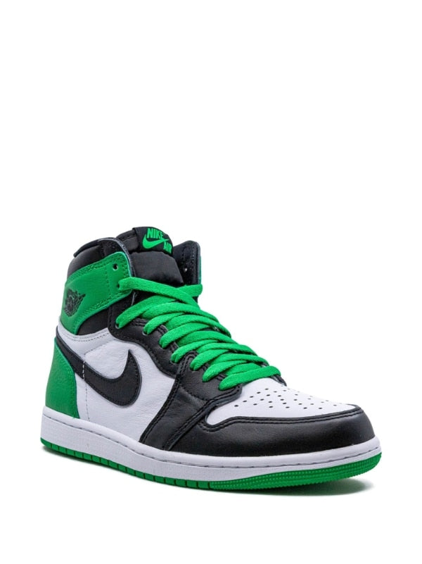 N374O Jordan tenis Air Jordan 1 High Verde Negro blanco Lucky Green