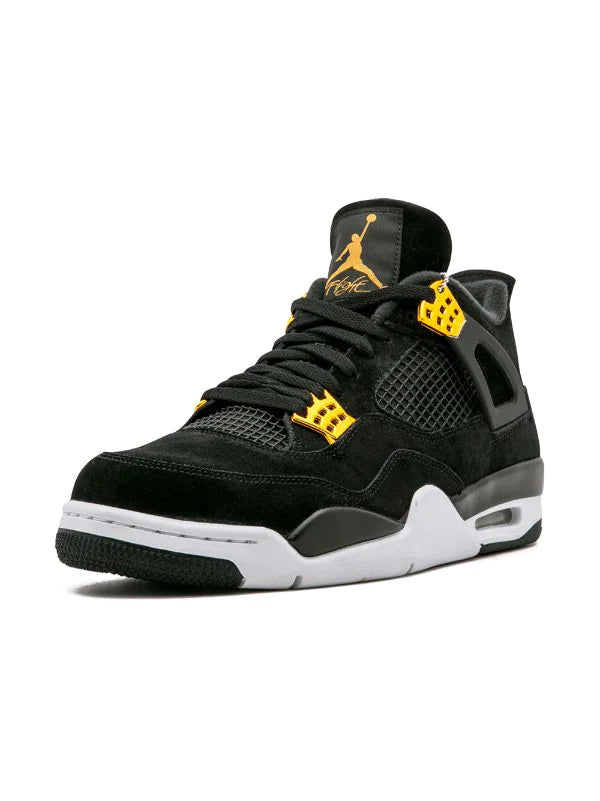 Jordan tenis Air Jordan 4 Retro Royalty negro suela blanca