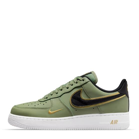 N370O Nike air force 1 verde dorado contorno - Calzado de mujer y hombre