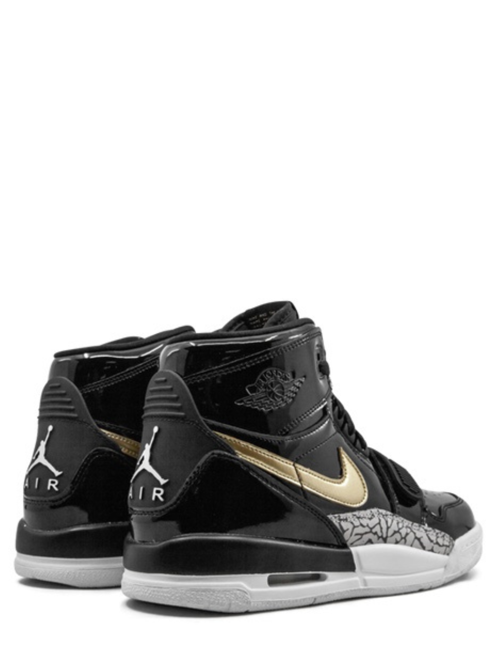 N370O Jordan Jordan Legacy 312 Black Gold Patent - Calzado de mujer y hombre