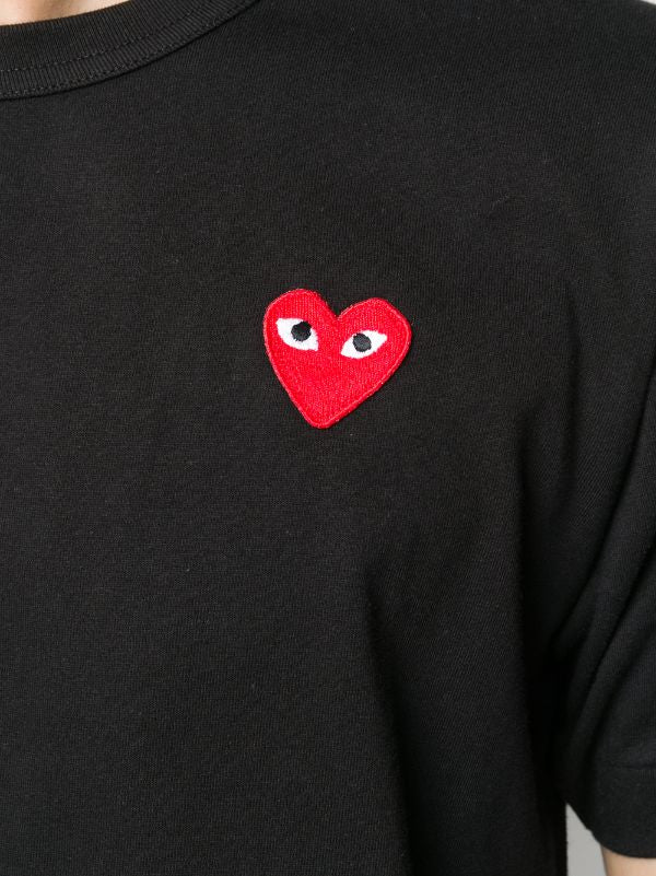 N372O COMME DES GARÇONS PLAYS Camiseta Heart de algodón con logo