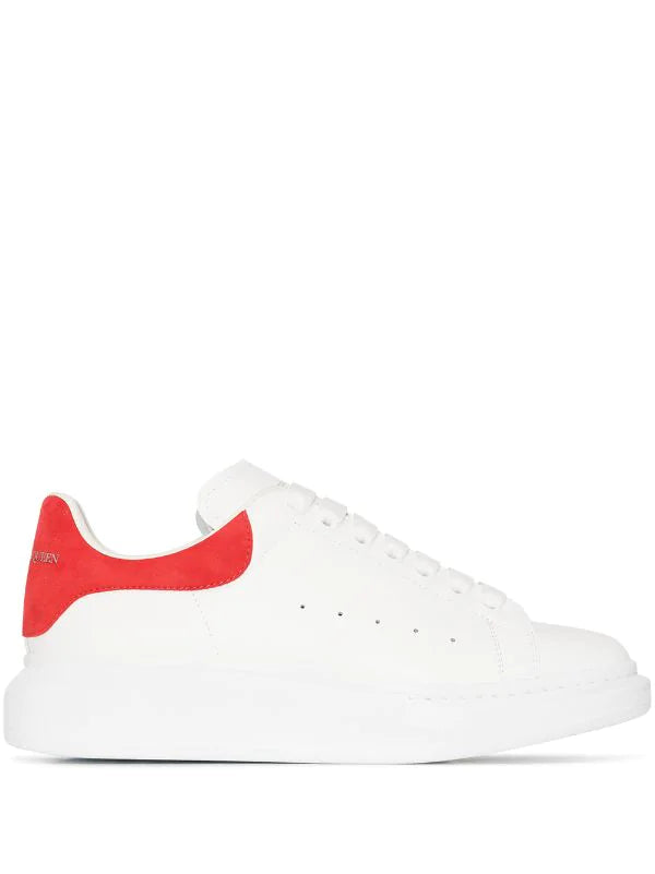 N370O Alexander McQueen tenis bajos Oversized Blanco Rojo