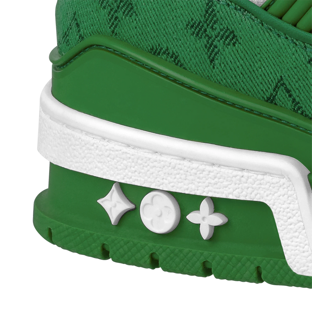 N372O TENIS LV TRAINER DENIM VERDE LOUIS VUITTON