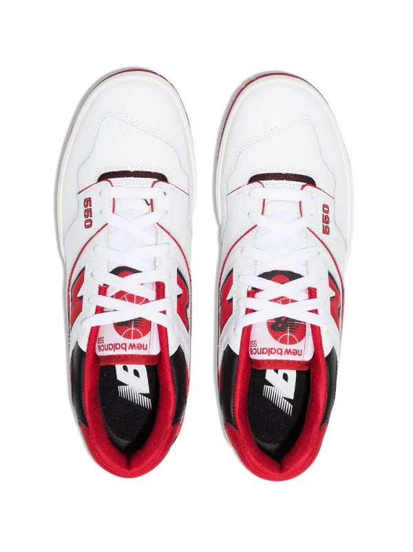 N372O New Balance tenis bajos 550 blanco rojo