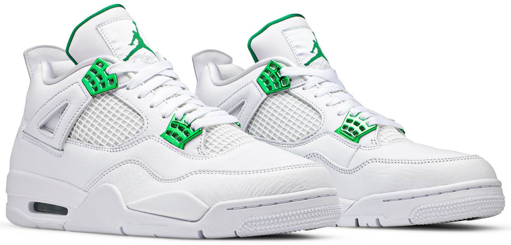 N370O air jordan retro 4 blanco verde green metallic - Calzado de mujer y hombre