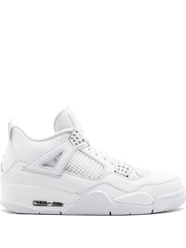 N372O (G5) air jordan retro 4 blanco metallic plata pure money