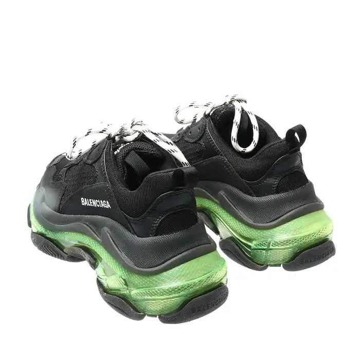 N370O Balenciaga tenis Triple S NEGRO VERDE