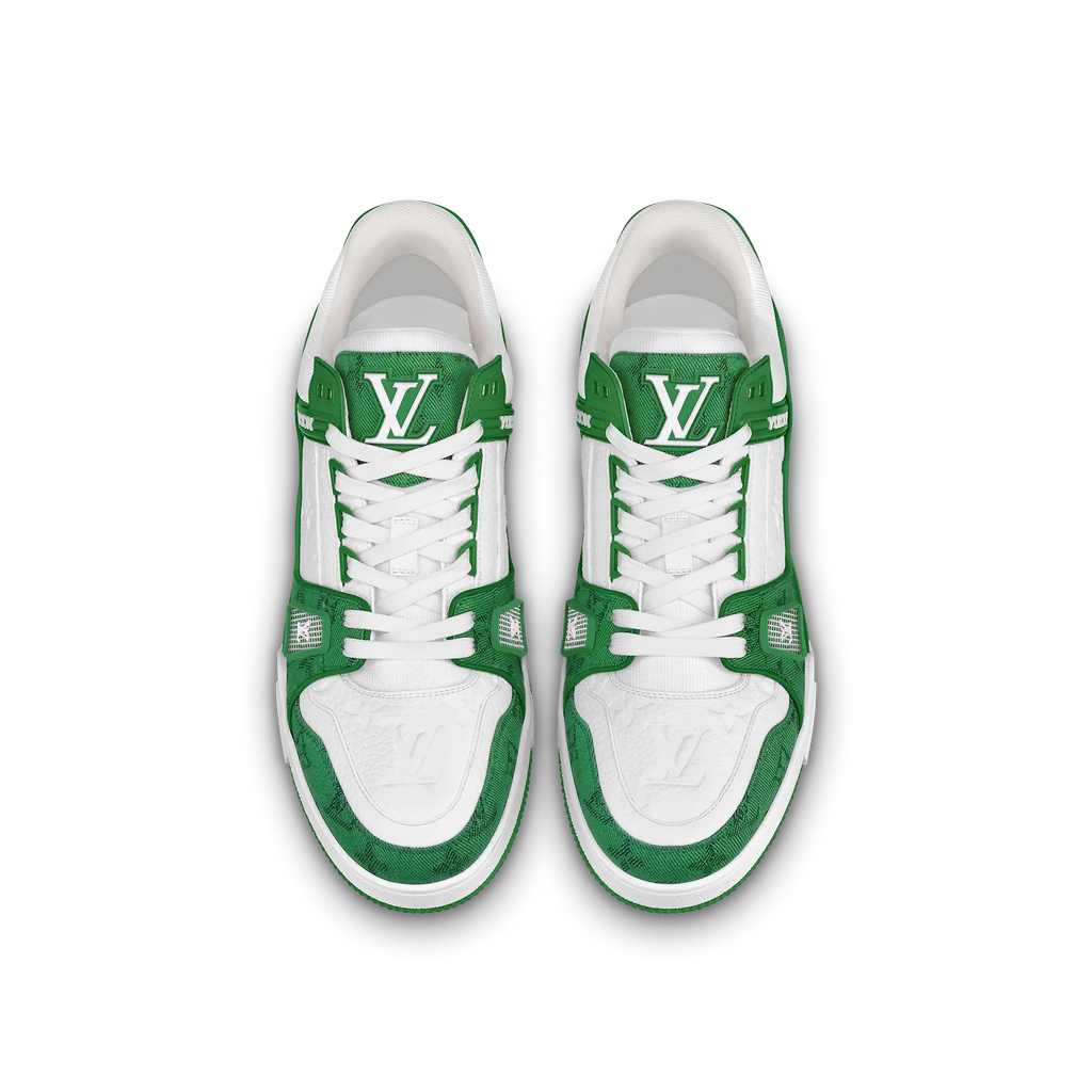 N372O TENIS LV TRAINER DENIM VERDE LOUIS VUITTON