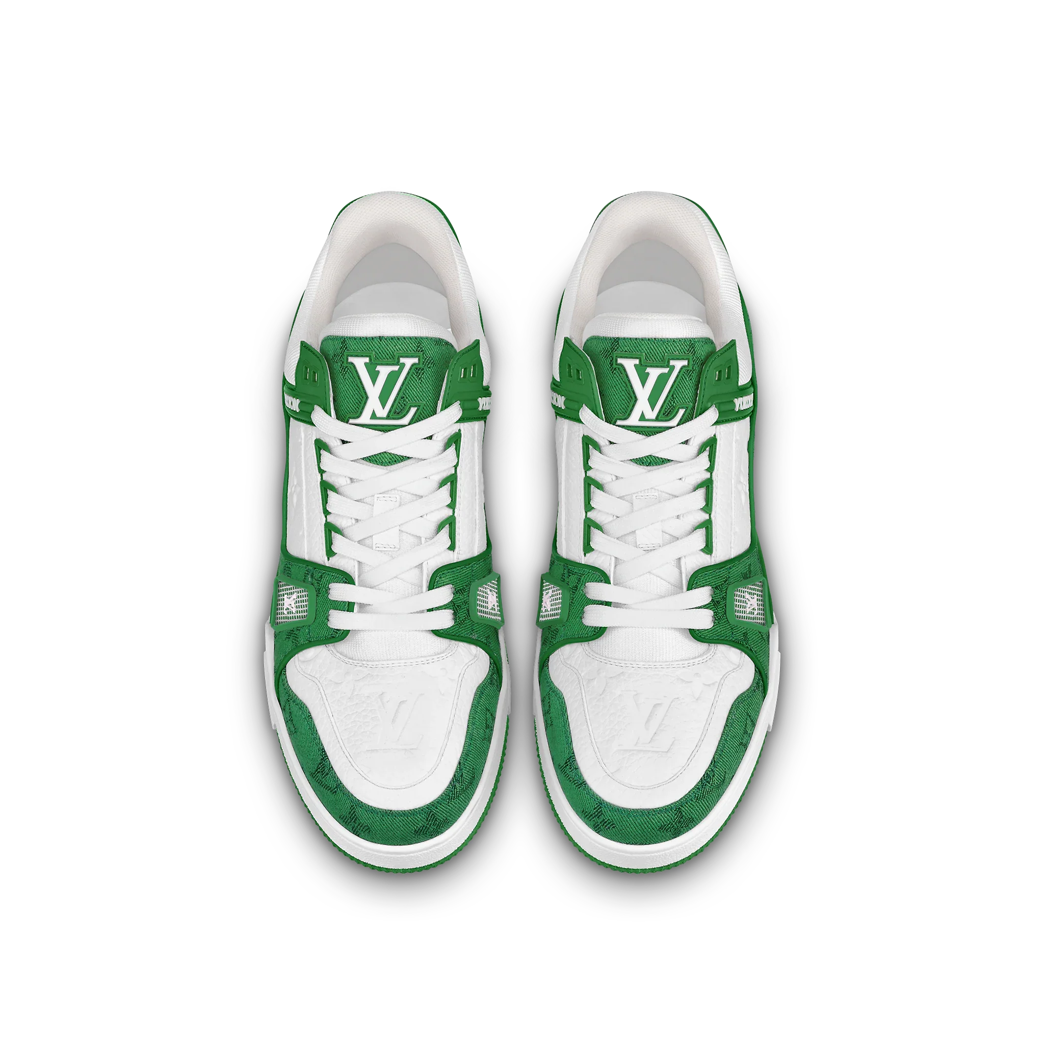 N372O TENIS LV TRAINER DENIM VERDE LOUIS VUITTON