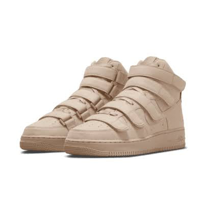 N372O Nike tenis Air Force 1 High Billie Eilish khaki camel gamuza