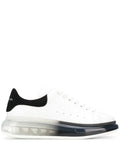 N370O Alexander Mcqueen válvula blanco negro válvula tenis bajos oversize
